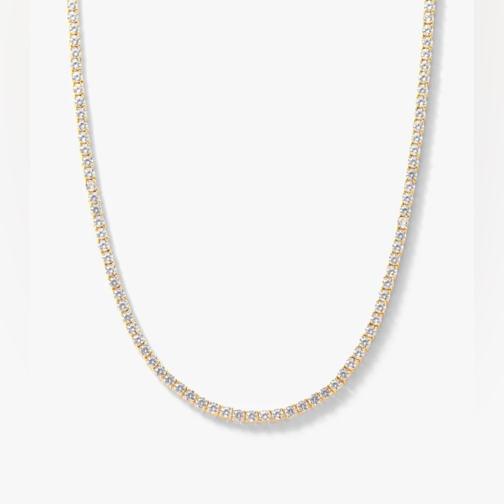 NEW Melinda Maria Grand Heiress Necklace 16” in Gold & White Diamondettes - Picture 1 of 6